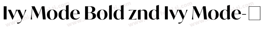 Ivy Mode Bold znd Ivy Mode字体转换